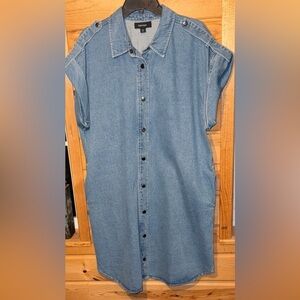 Karen Kane Denim Button-Up Dress XL